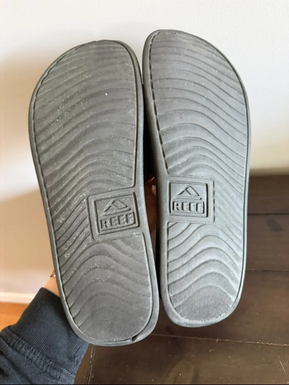 Reef Cushion Phantom Black Slide Sandals Mens Size 10